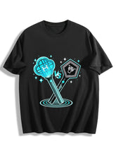 Pop Demon Hunters Lightstick VS Graphic Oversized T Shirt Anime Tee