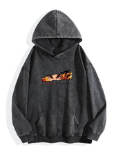 Demon Slayer Rengoku Kyojuro Vintage Washed Hoodie Anime Sweatshirt