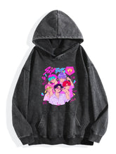 Pop Huntrix Demon Hunters Group Vintage Washed Hoodie