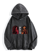 Demon Slayer Zenitsu & Kaigaku Vintage Washed Hoodie Anime Sweatshirt