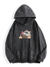Demon Slayer Inosuke Vintage Washed Hoodie Anime Sweatshirt
