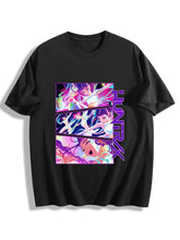 Pop Demon Hunters Huntrix Neon Split Panel Oversized T Shirt Anime Tee