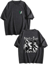Attack On Titan Vintage Washed T Shirt Wings Of Freedom Anime Tee