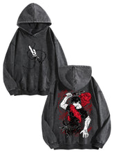 Jujutsu Kaisen Fushiguro Toji Vintage Washed Hoodie Anime Sweatshirt