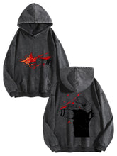 Jujutsu Kaisen Ryomen Sukuna Vintage Washed Hoodie Anime Sweatshirt