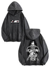 Naruto Madara Uchiha Vintage Washed Hoodie Anime Sweatshirt