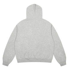 LOSTSHDWS Sunflower Embroidered Solid Color Loose Unisex Hoodie