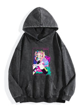 Pop Hunt Witch Squad Vintage Washed Hoodie Anime Sweatshirt