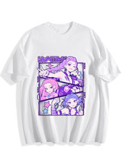 Huntrix Purple Panel Group Oversized T-Shirt