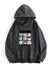 Demon Slayer The Hashira Vintage Washed Hoodie Anime Hooded Sweatshirt