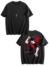 Toji Fushiguro Red Accent Black Anime Tee