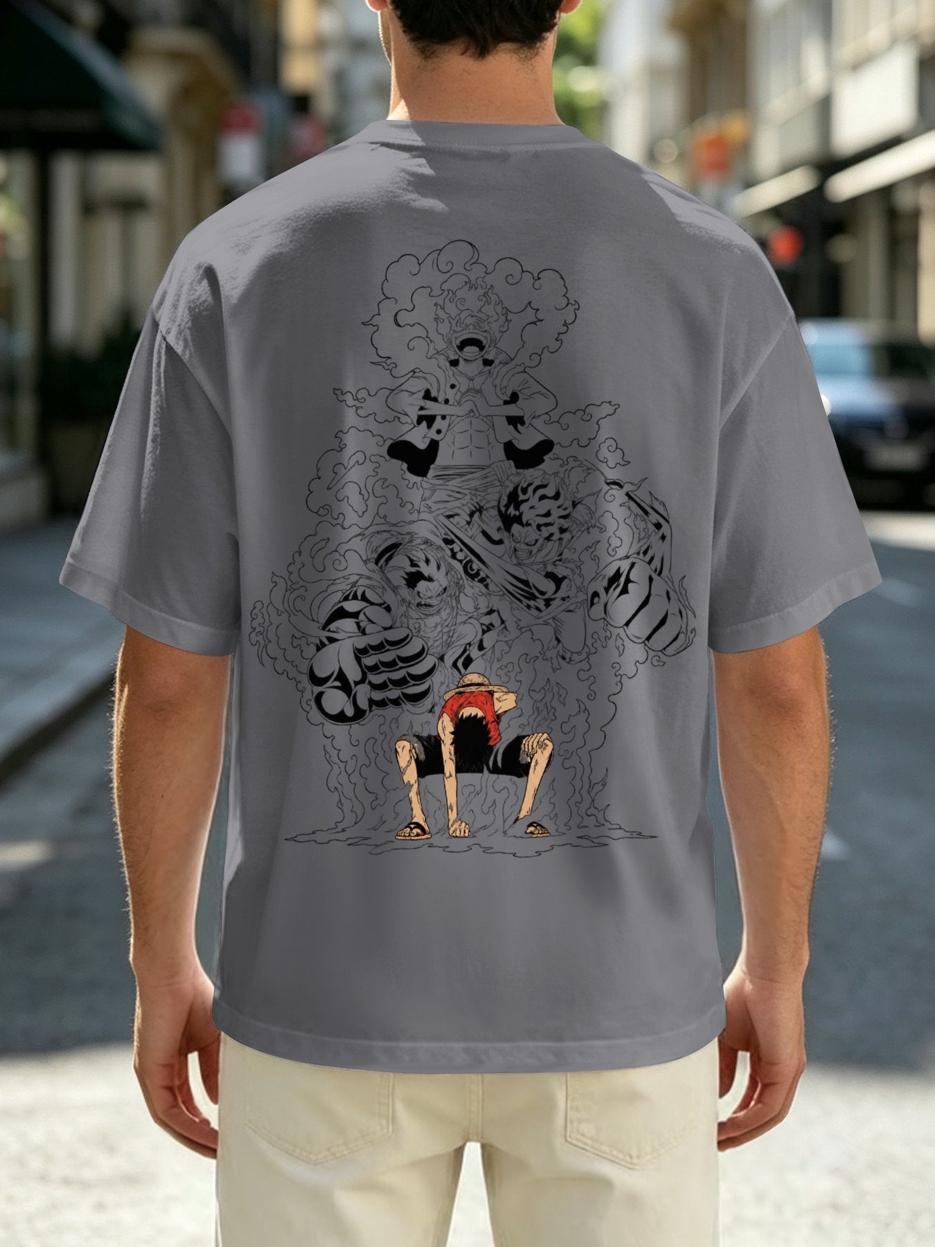 Luffy Gear 5 Back Print Manga Tee