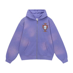 Vale Forever Blue Core Logo Zip-Up Hoodie
