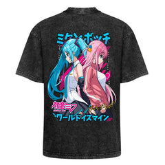 Miku Bocchi Cyan Pink Tee