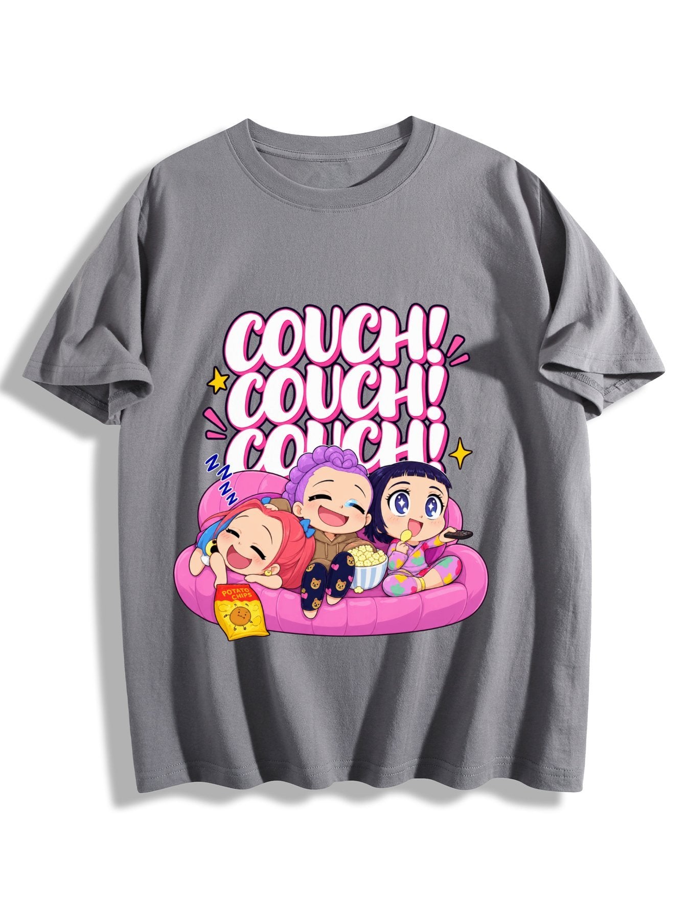 Huntrix Couch Chibi Character Oversized T-Shirt