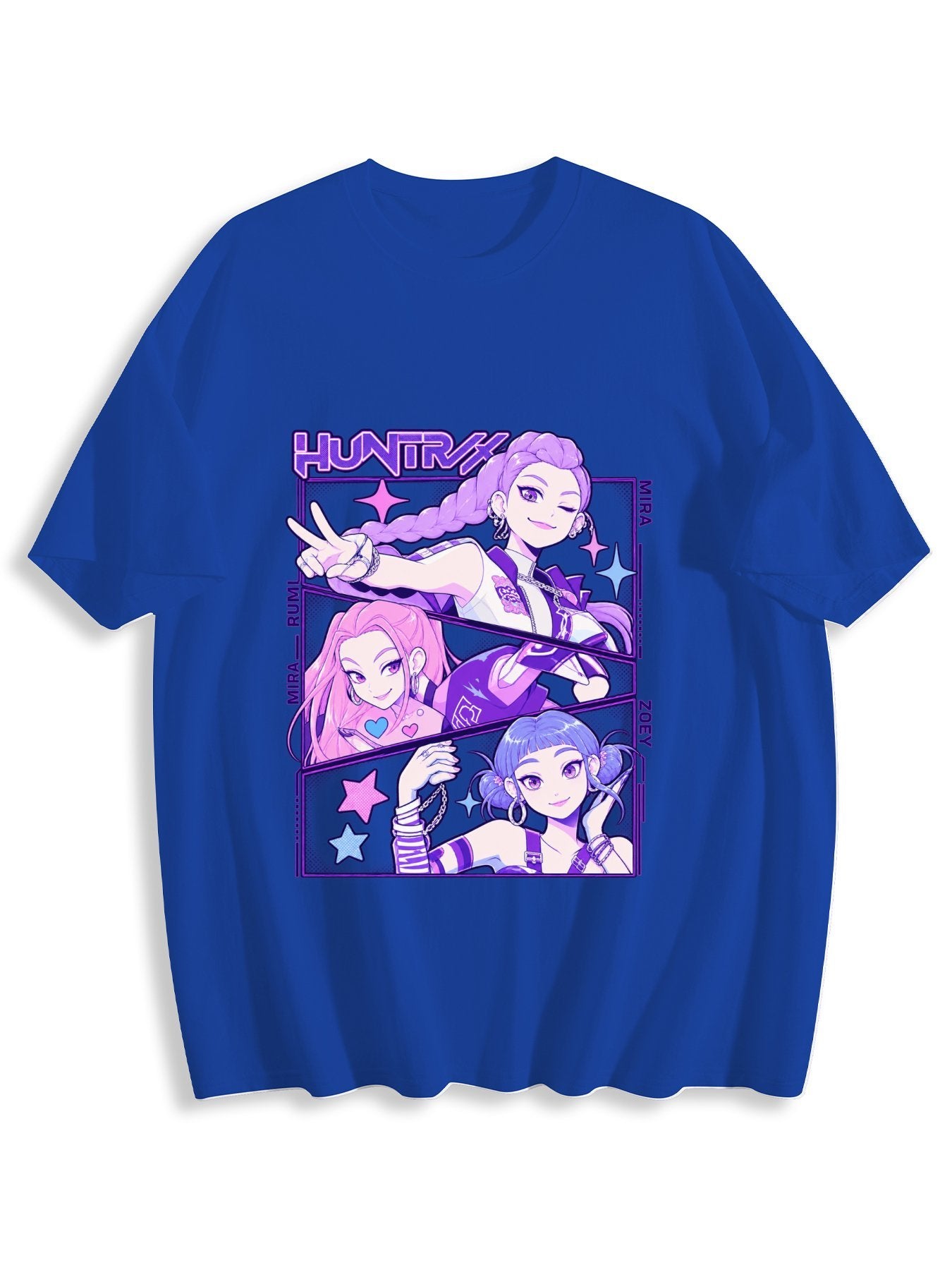 Huntrix Purple Panel Group Oversized T-Shirt