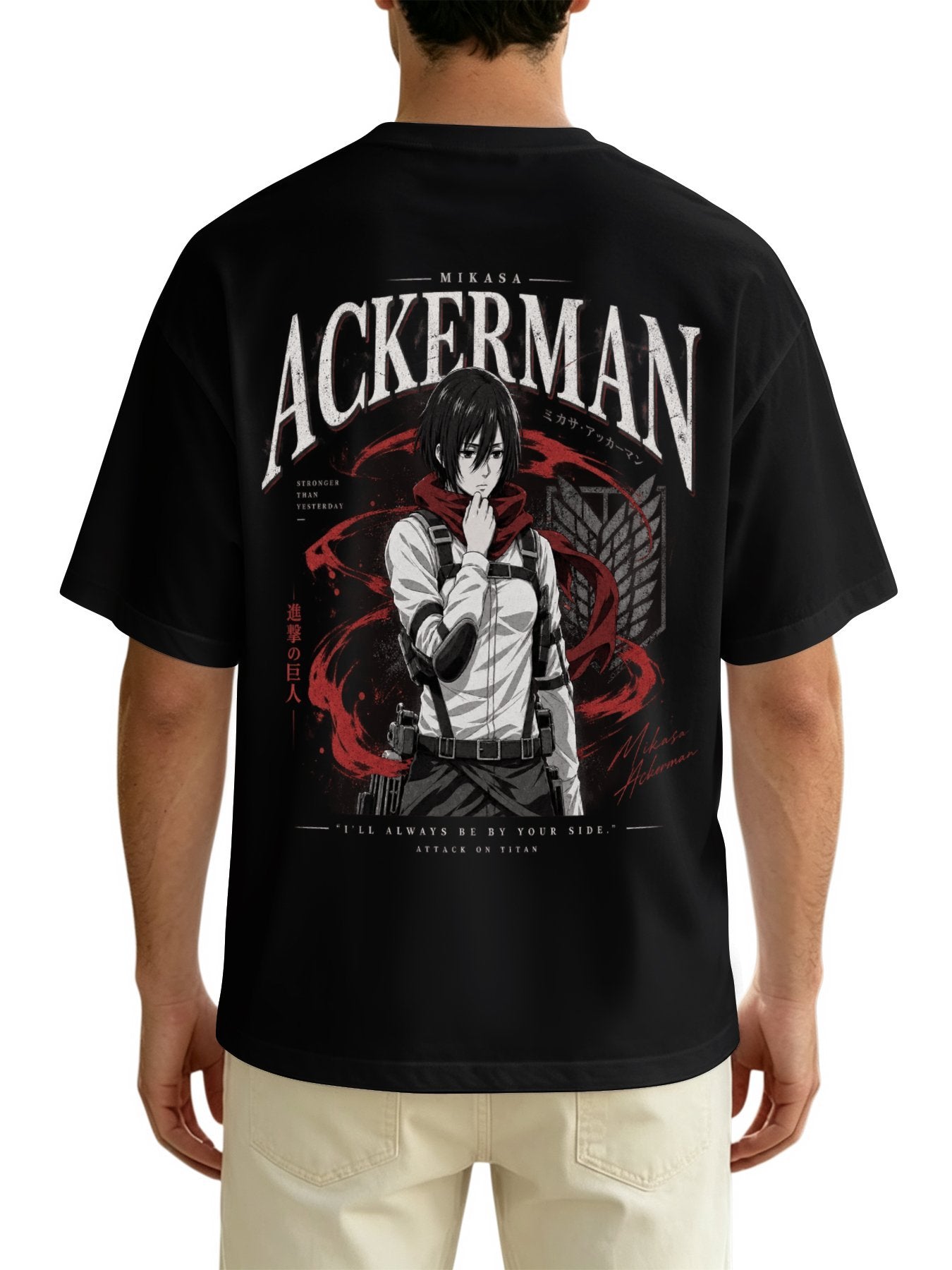 Mikasa Ackerman Black Anime Tee