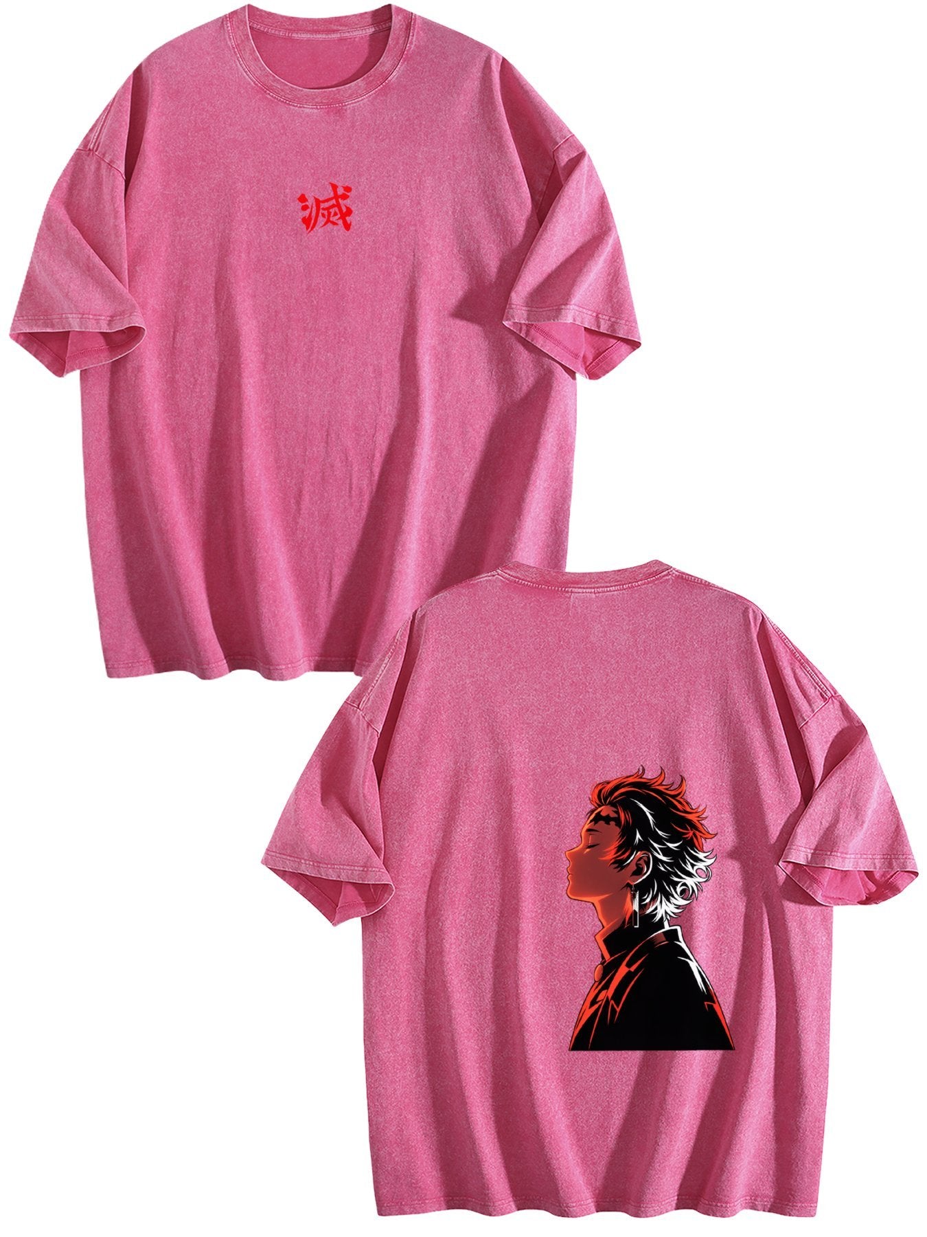 Tanjiro Kamado Red Shadow Graphic Tee