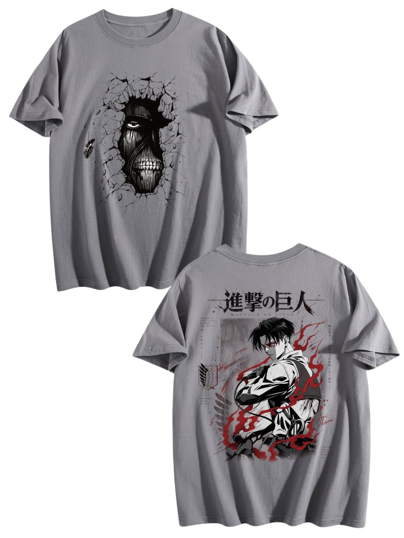 Levi Ackerman Black Anime Tee