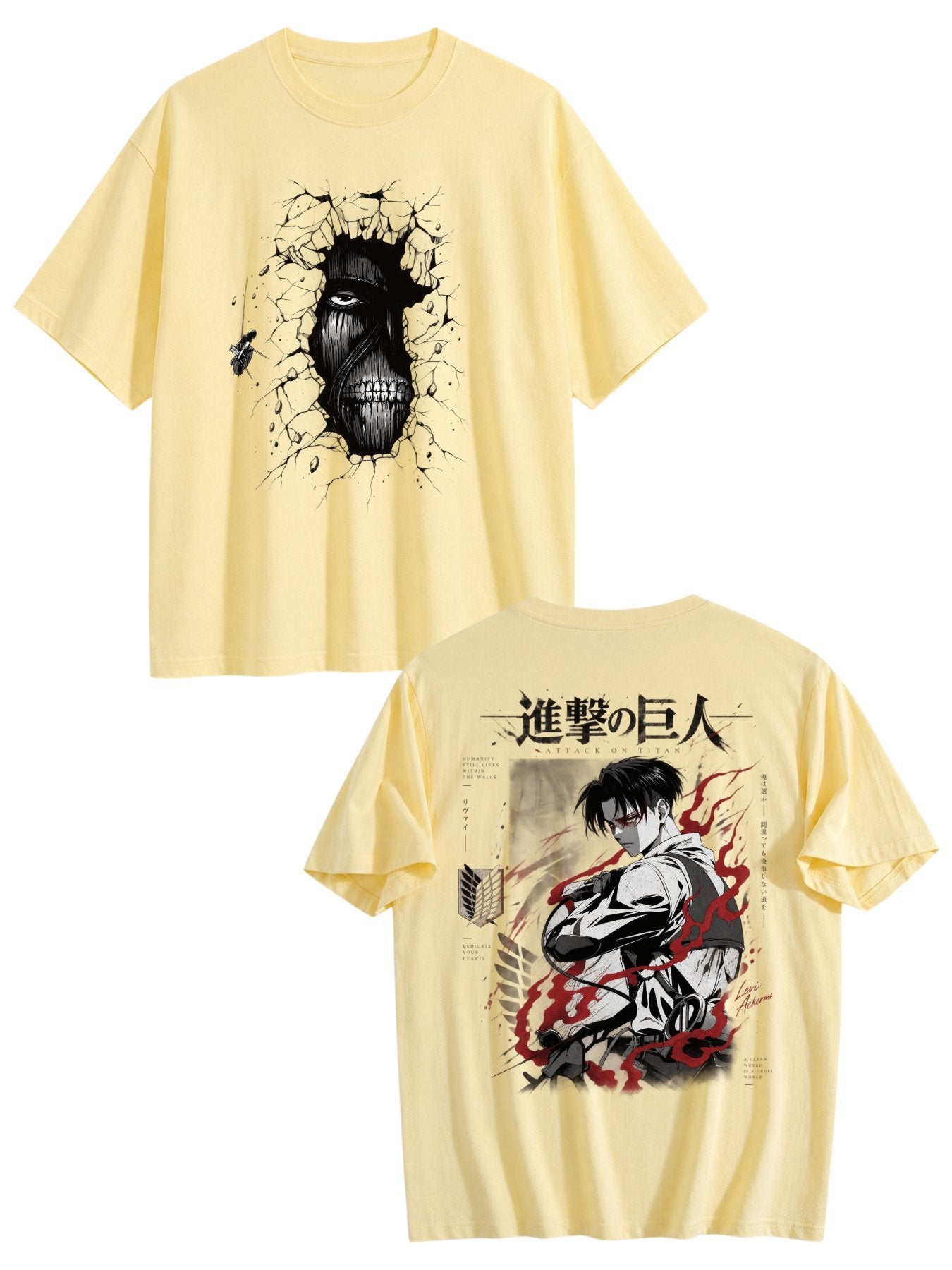 Levi Ackerman Black Anime Tee