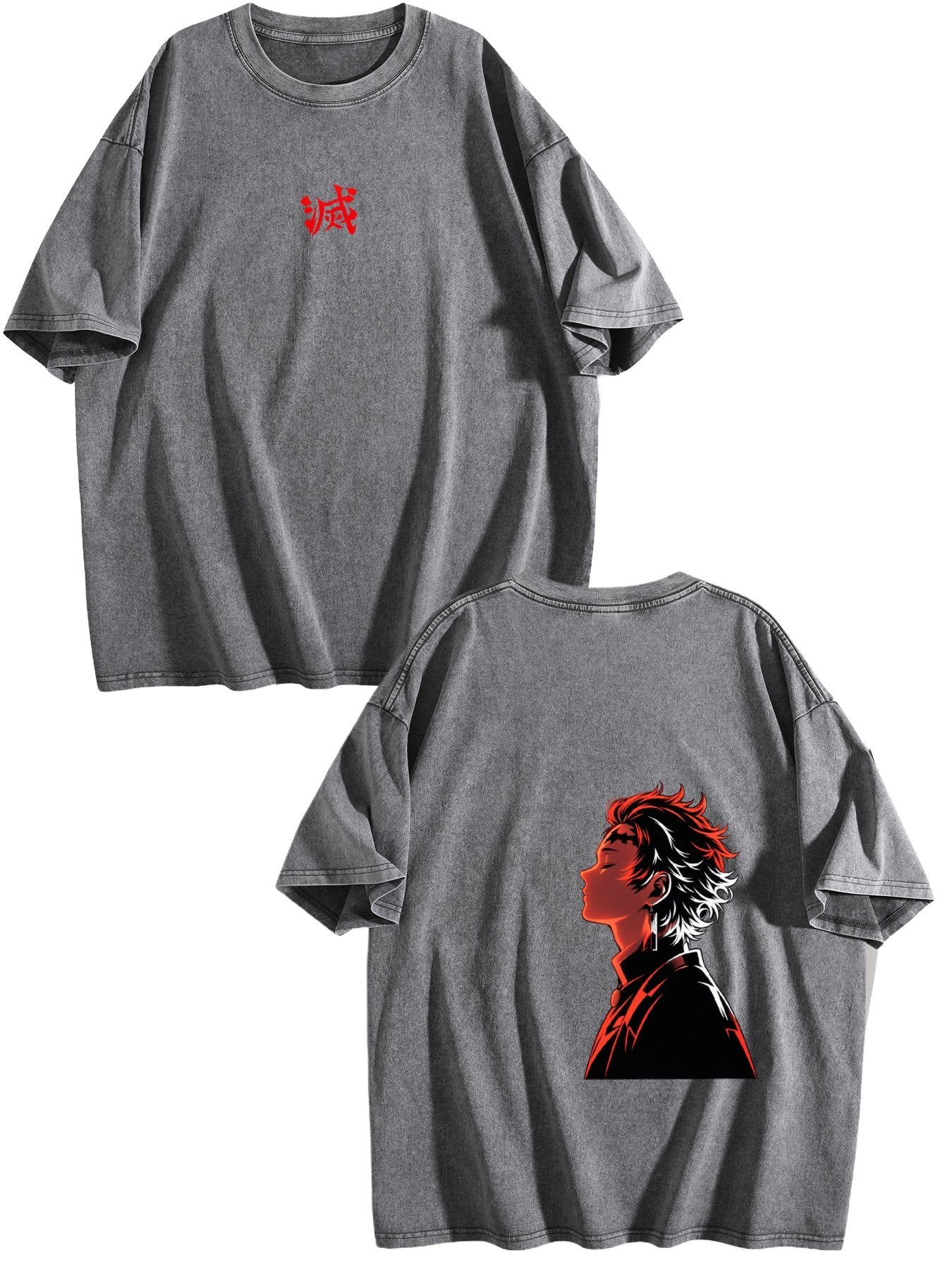 Tanjiro Kamado Red Shadow Graphic Tee
