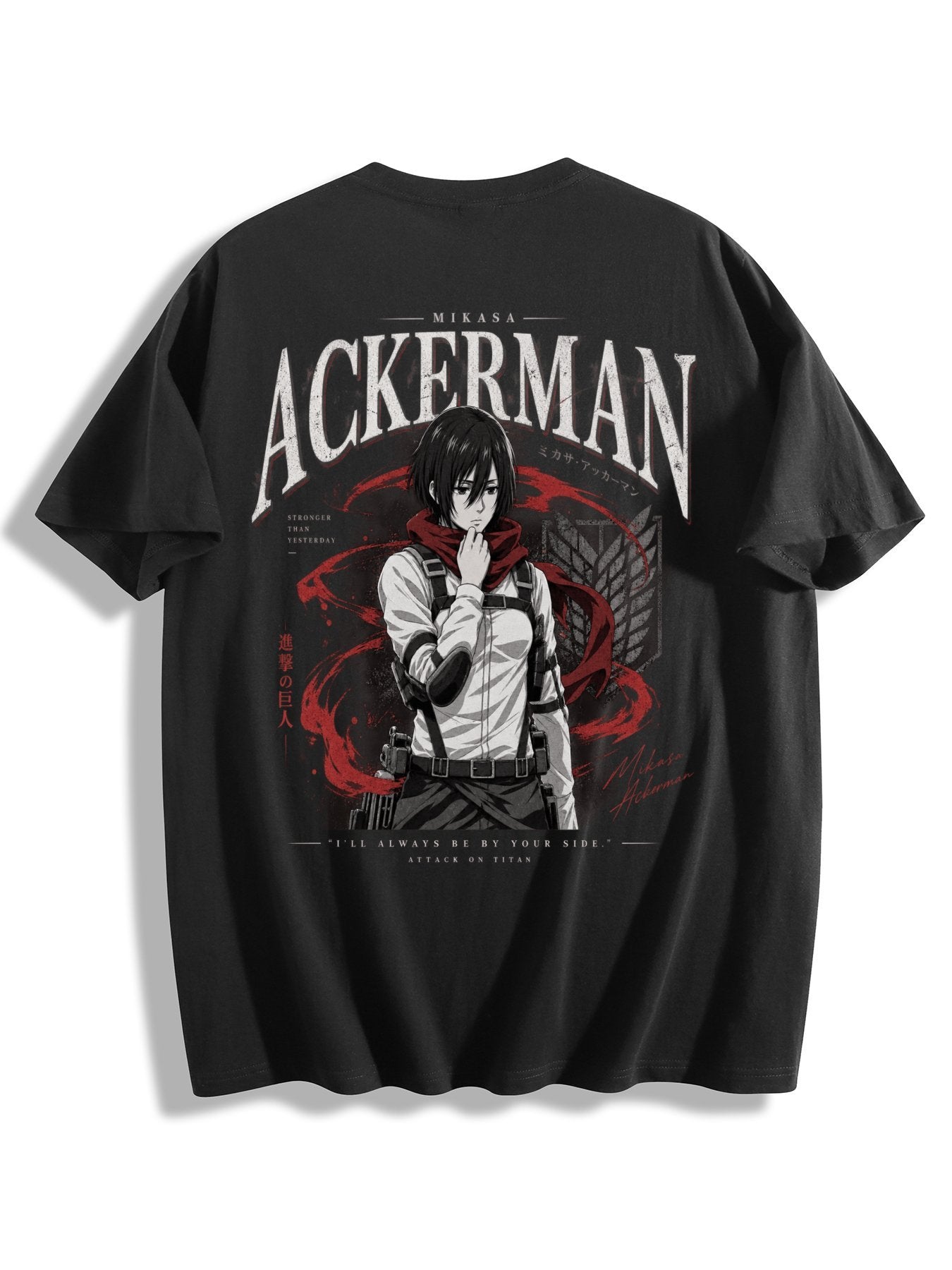 Mikasa Ackerman Black Anime Tee