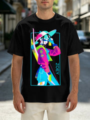 Zoey Neon Pop Art Oversized T-Shirt