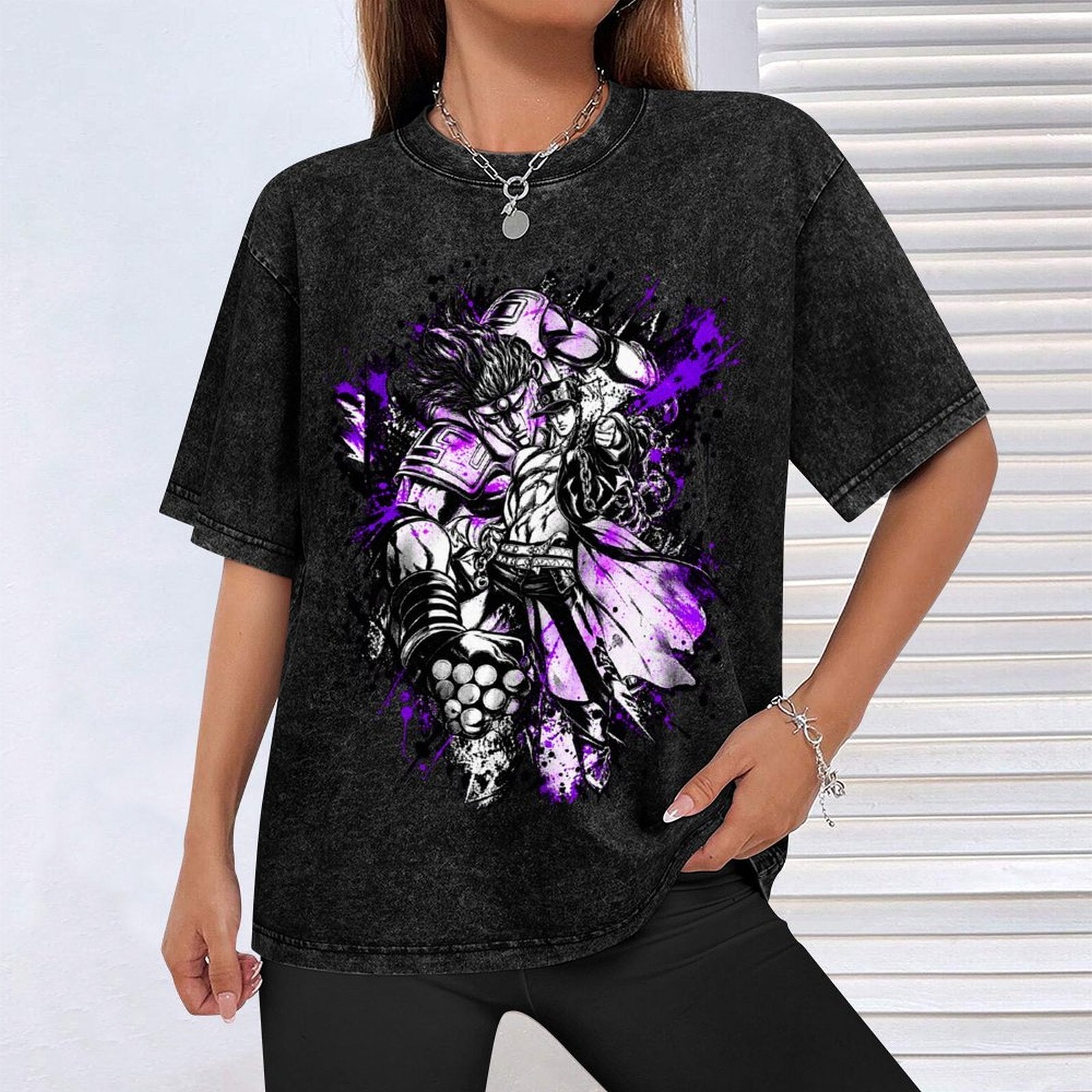 Jotaro Kujo Purple Graphic Tee