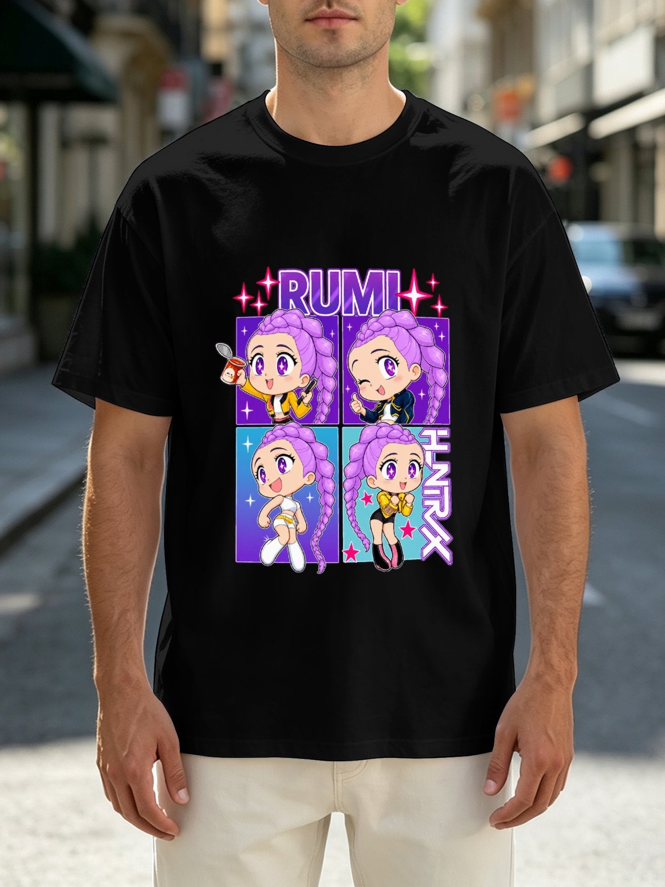 Rumi Four Panel Chibi Oversized T-Shirt