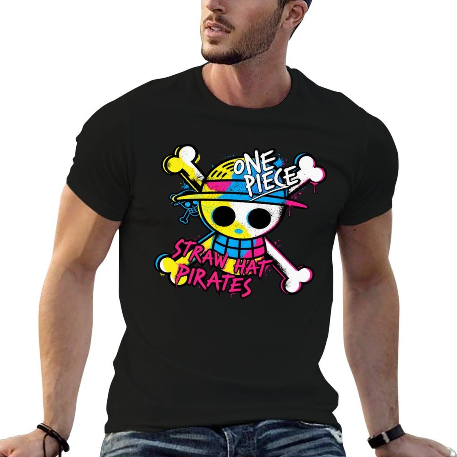 Straw Hat Neon Pirate Tee