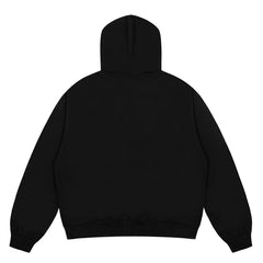 LOSTSHDWS Sunflower Embroidered Solid Color Loose Unisex Hoodie