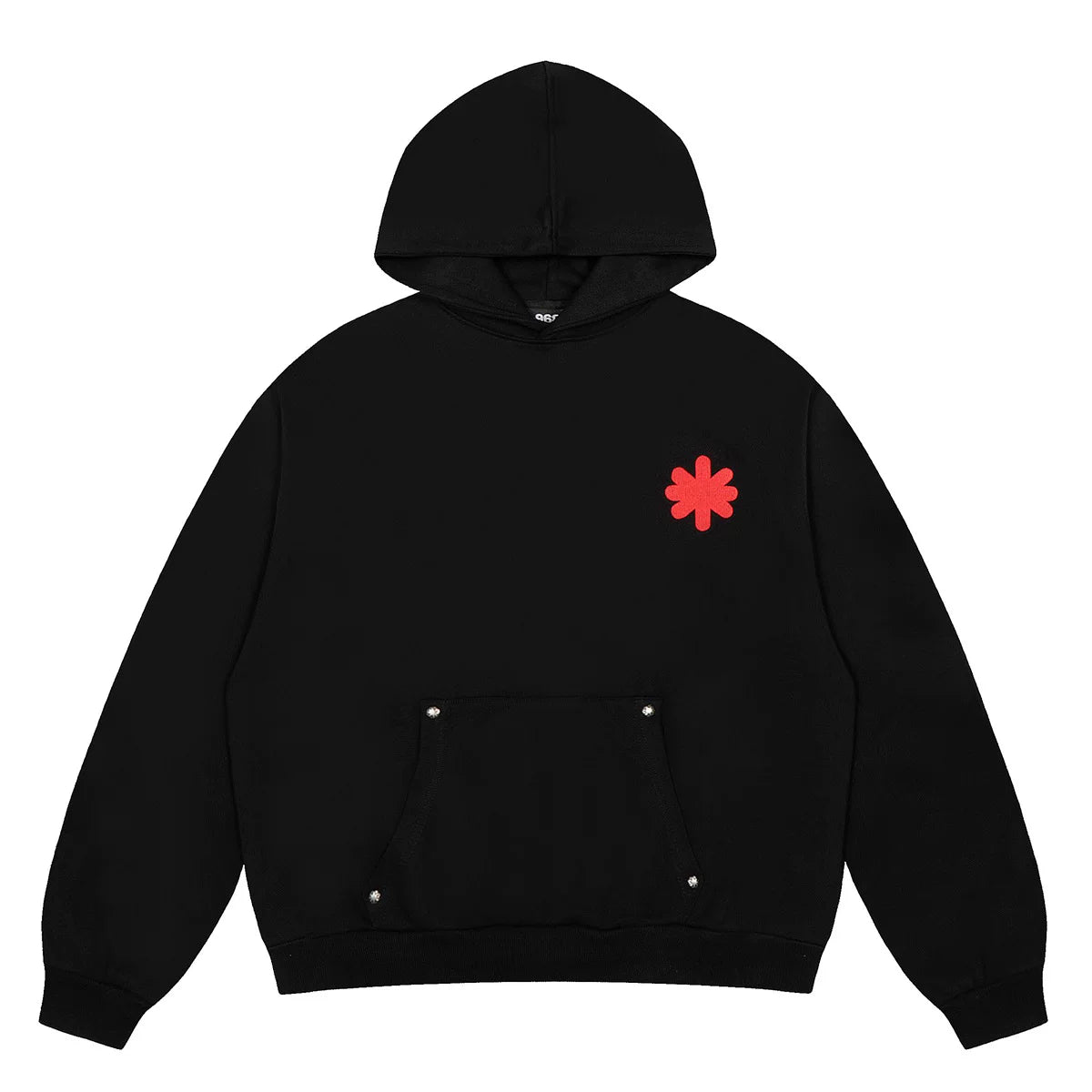 LOSTSHDWS Sunflower Embroidered Solid Color Loose Unisex Hoodie