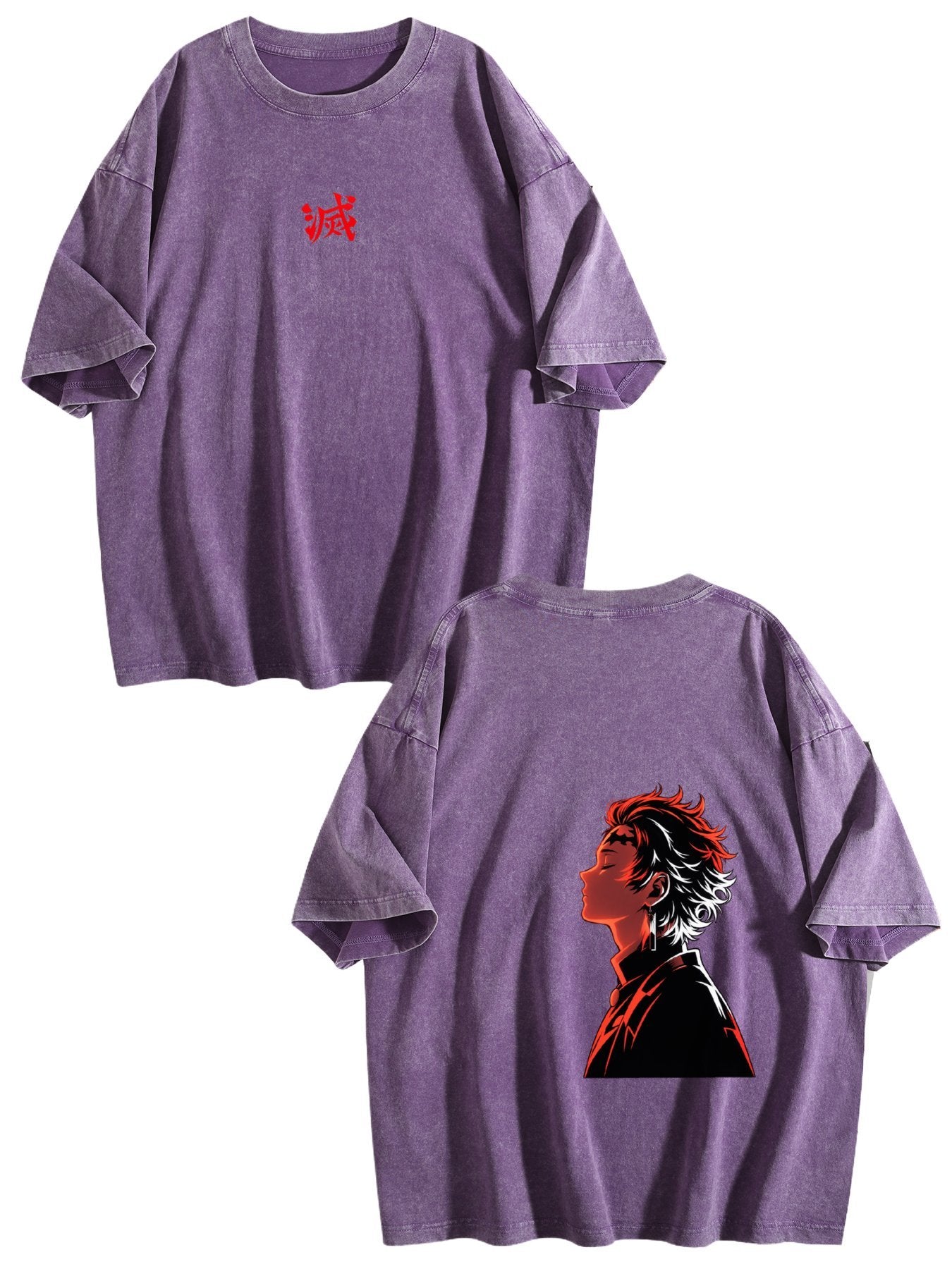 Tanjiro Kamado Red Shadow Graphic Tee