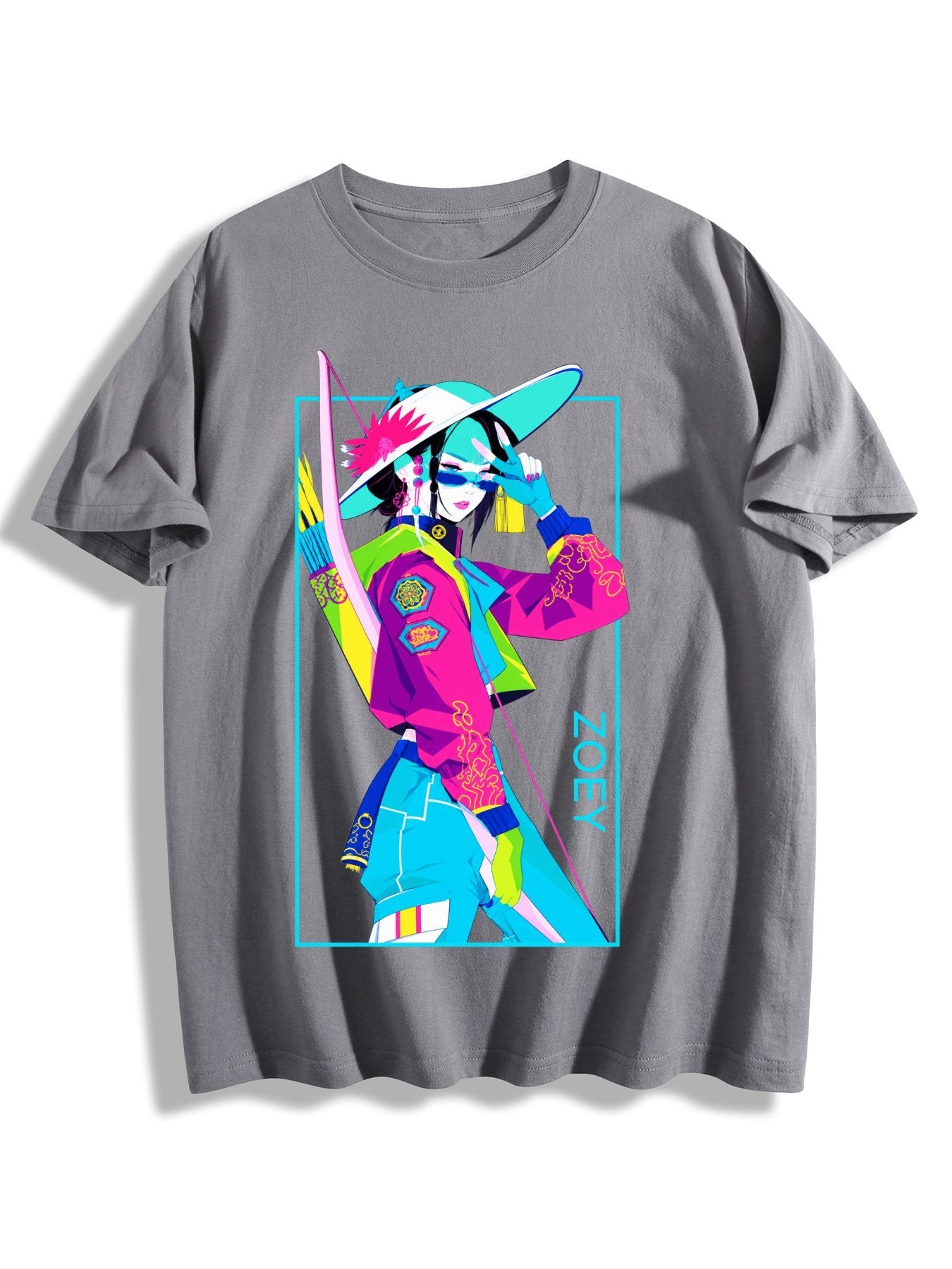 Zoey Neon Pop Art Oversized T-Shirt