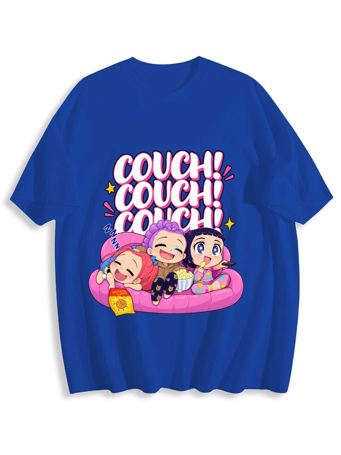 Huntrix Couch Chibi Character Oversized T-Shirt