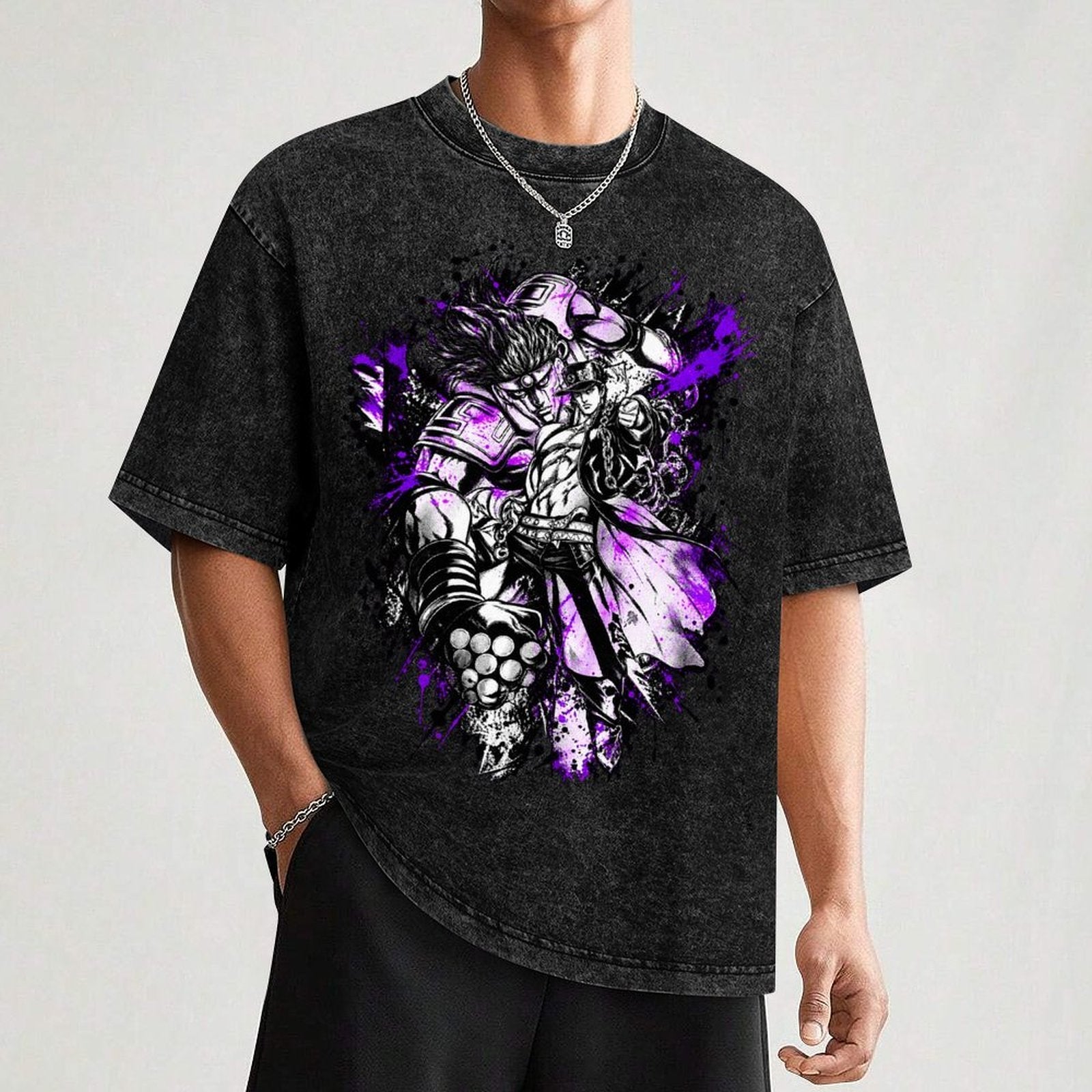 Jotaro Kujo Purple Graphic Tee