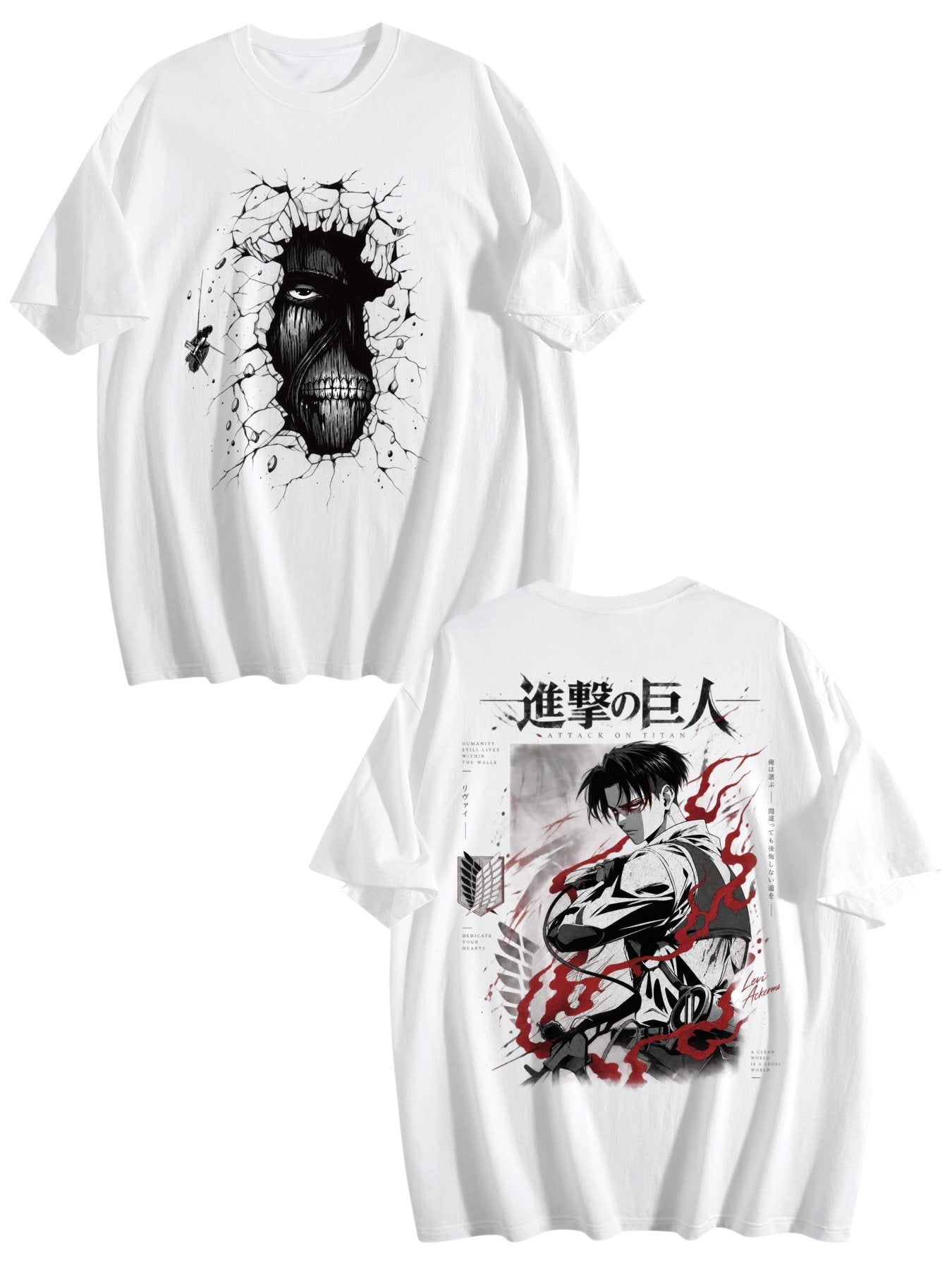 Levi Ackerman Black Anime Tee