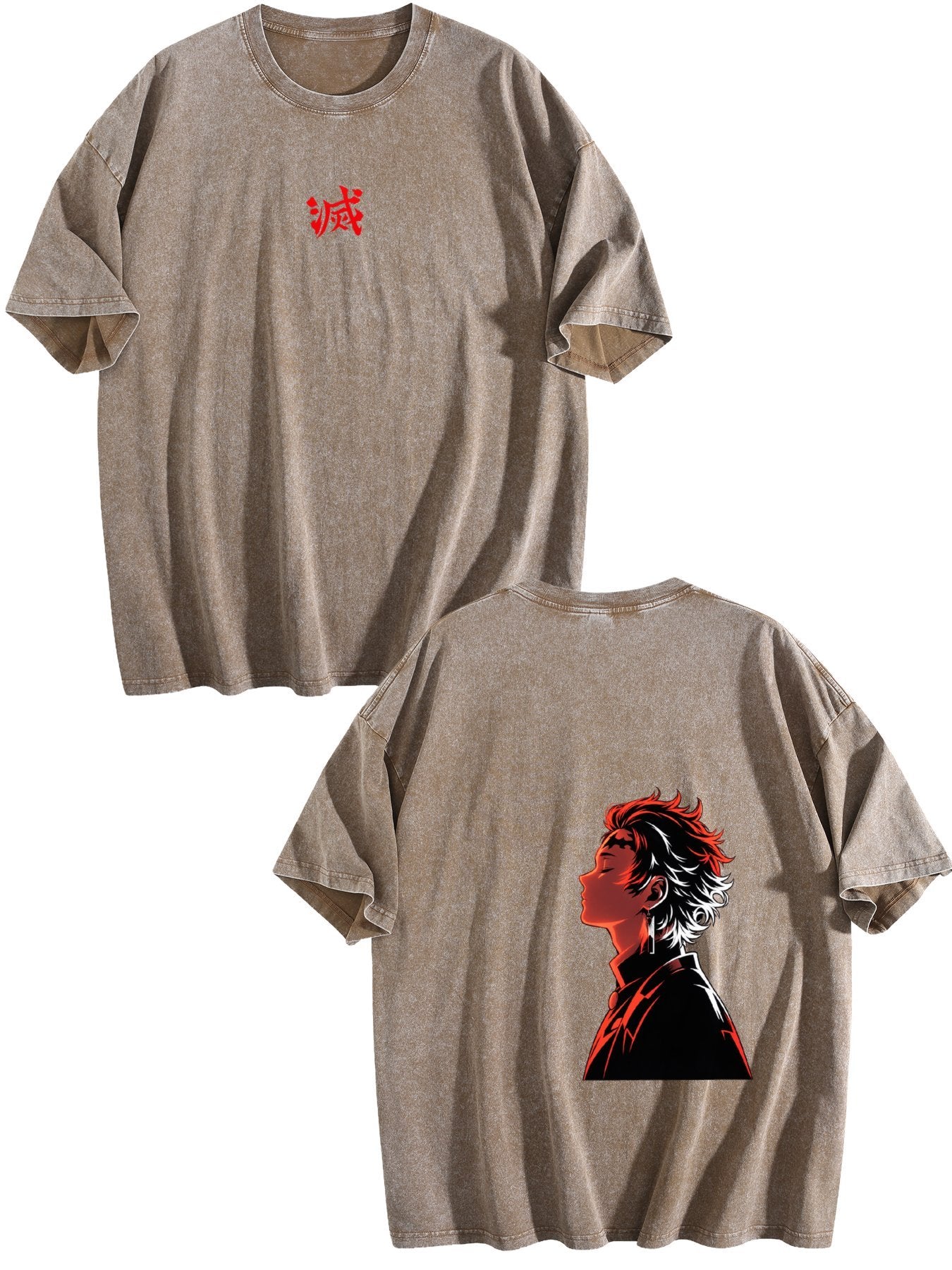 Tanjiro Kamado Red Shadow Graphic Tee