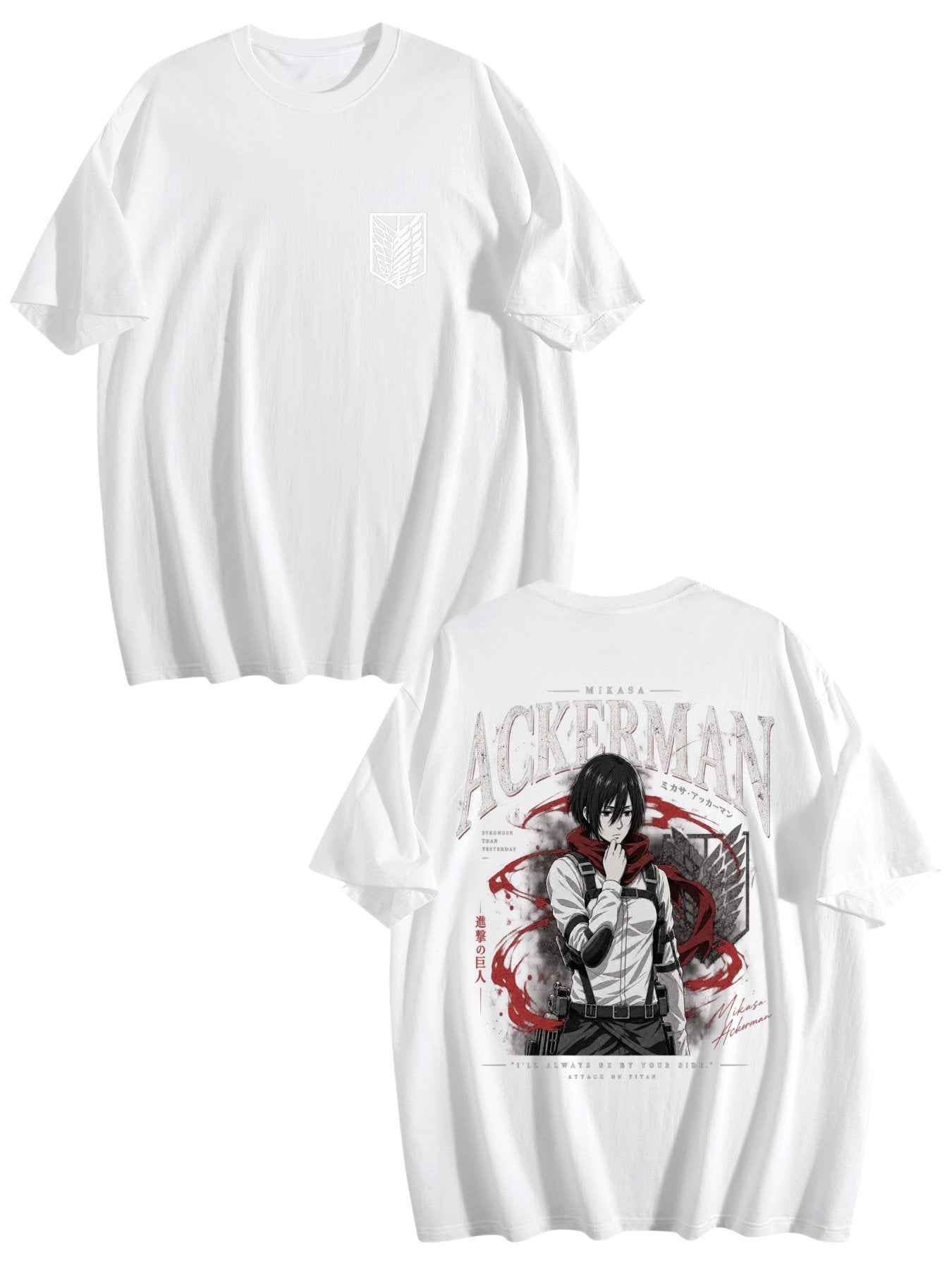 Mikasa Ackerman Black Anime Tee