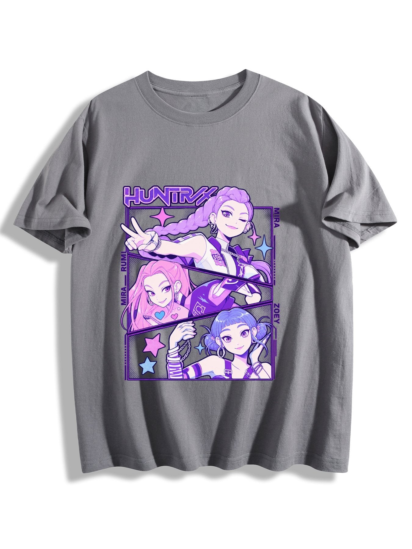 Huntrix Purple Panel Group Oversized T-Shirt