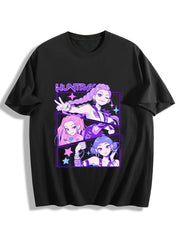 Huntrix Purple Panel Group Oversized T-Shirt