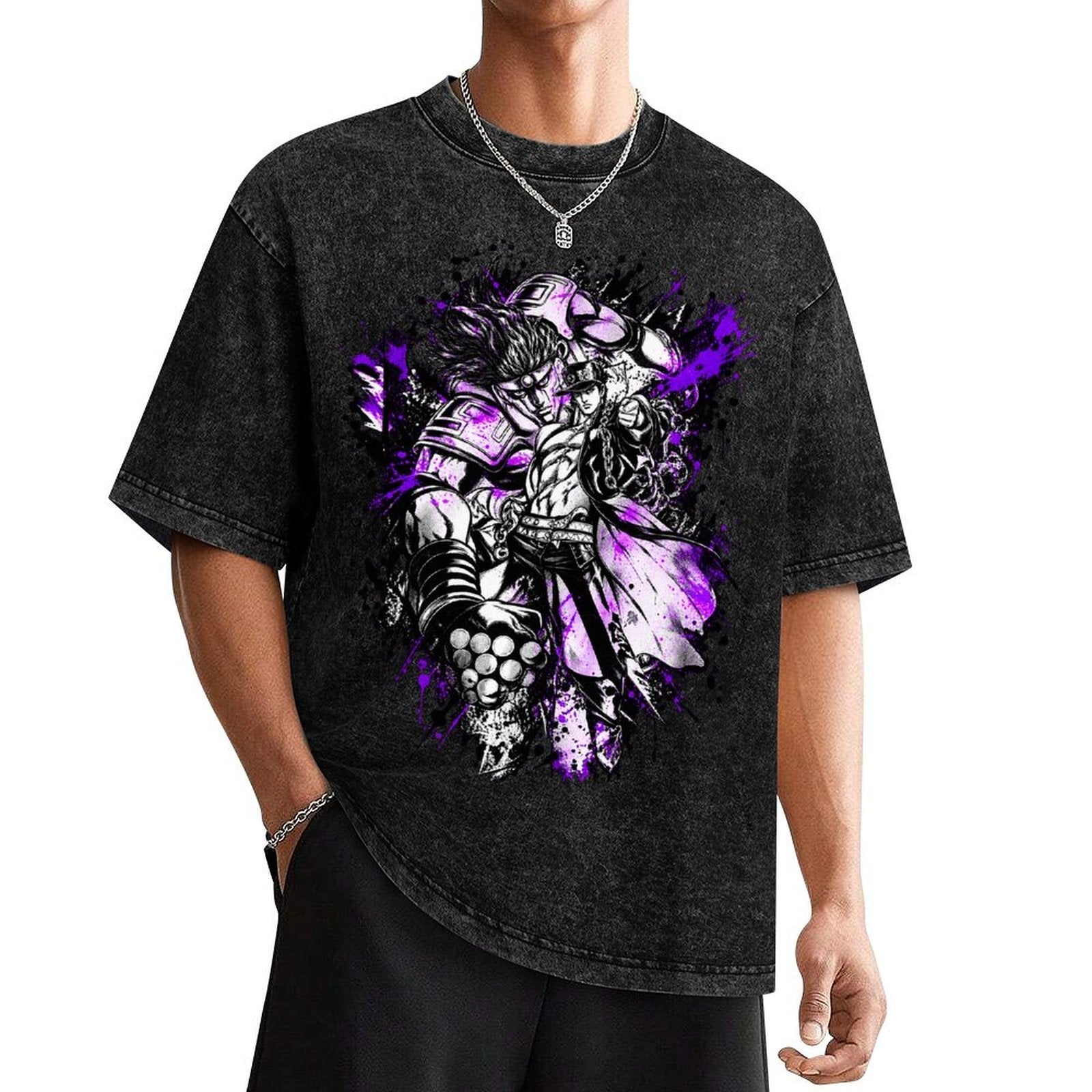Jotaro Kujo Purple Graphic Tee
