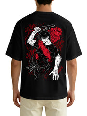 Toji Fushiguro Red Accent Black Anime Tee