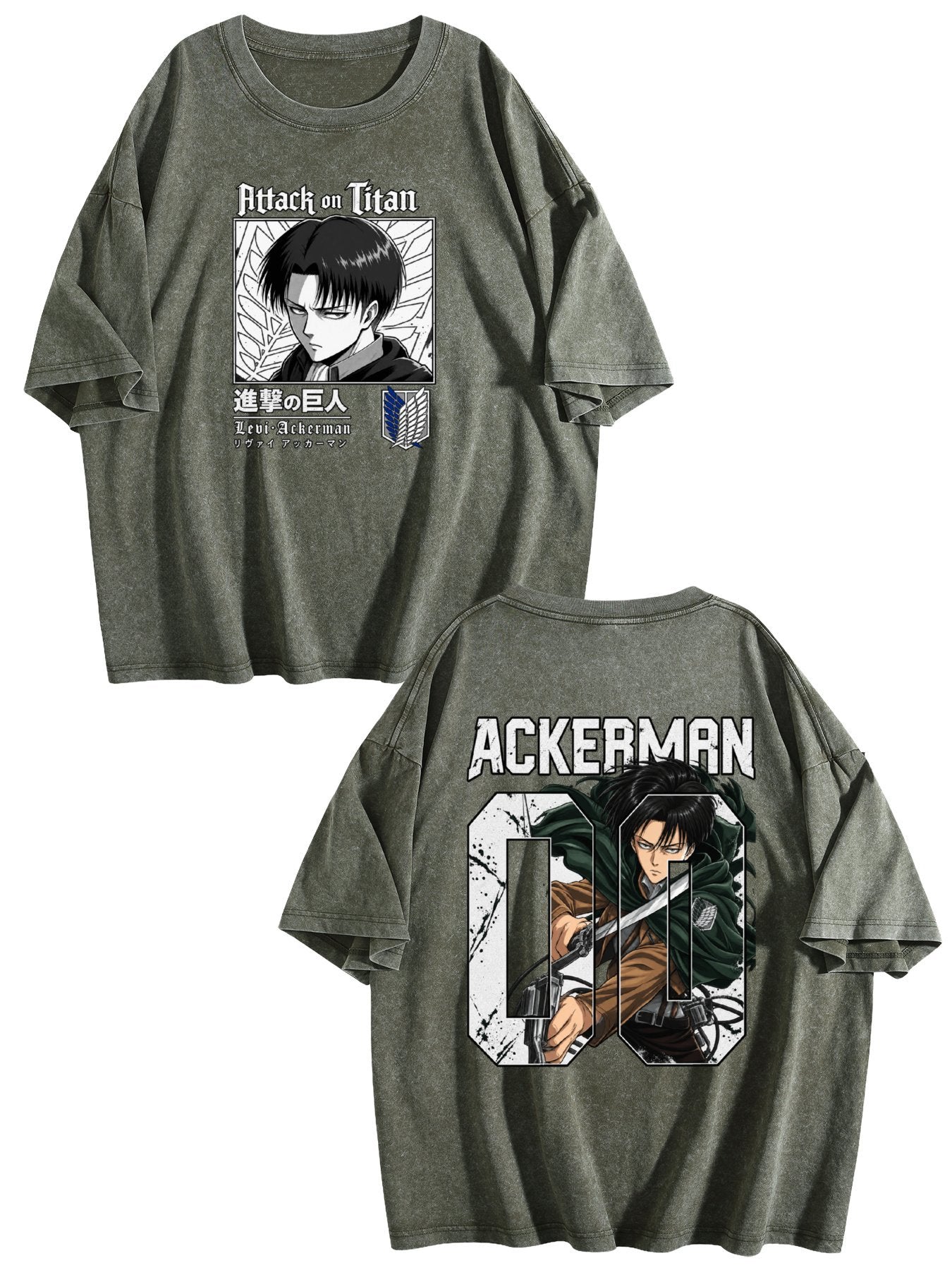 Levi Ackerman Vintage Portrait Tee