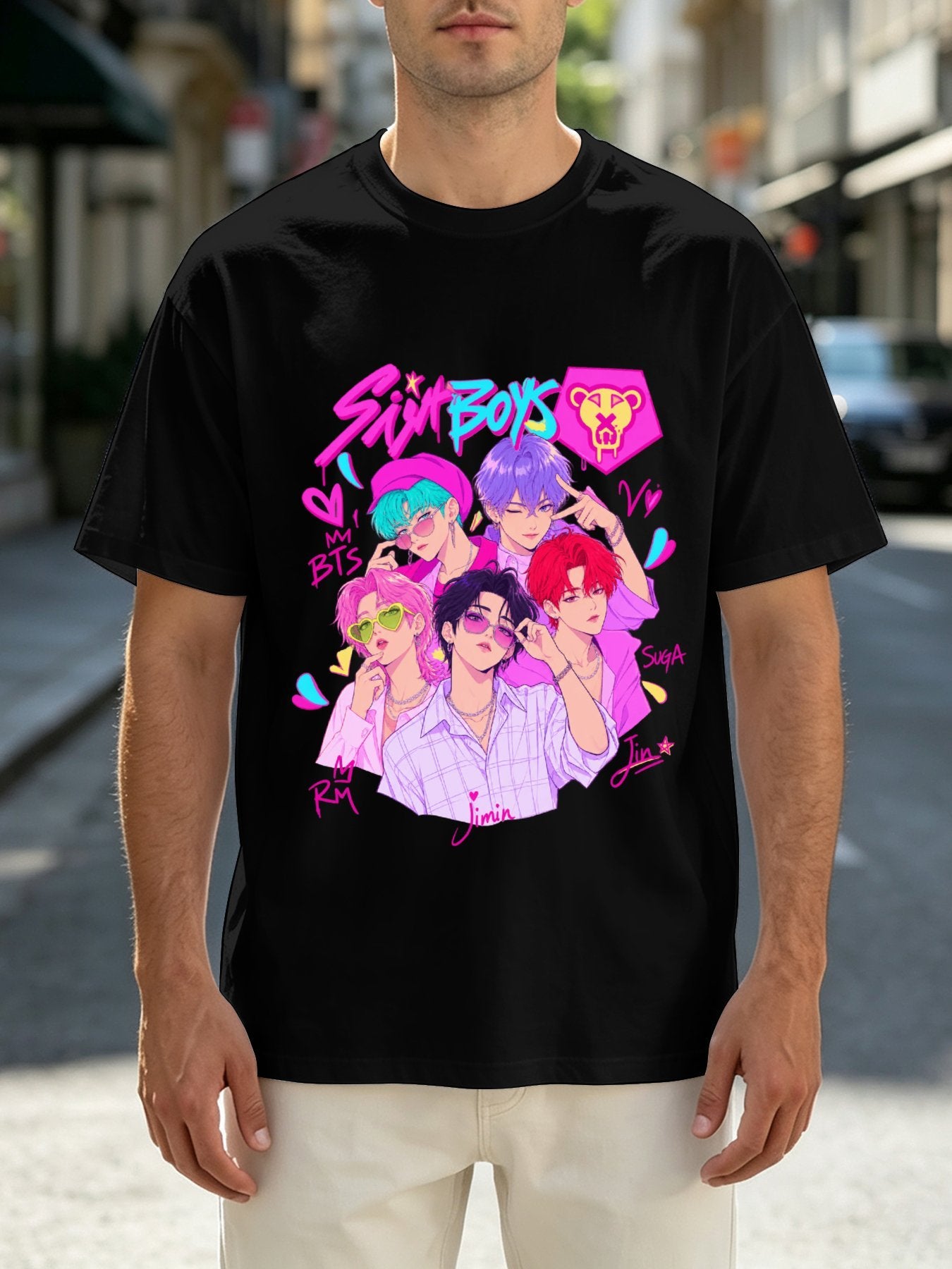 Boys Group Portrait Oversized T-Shirt