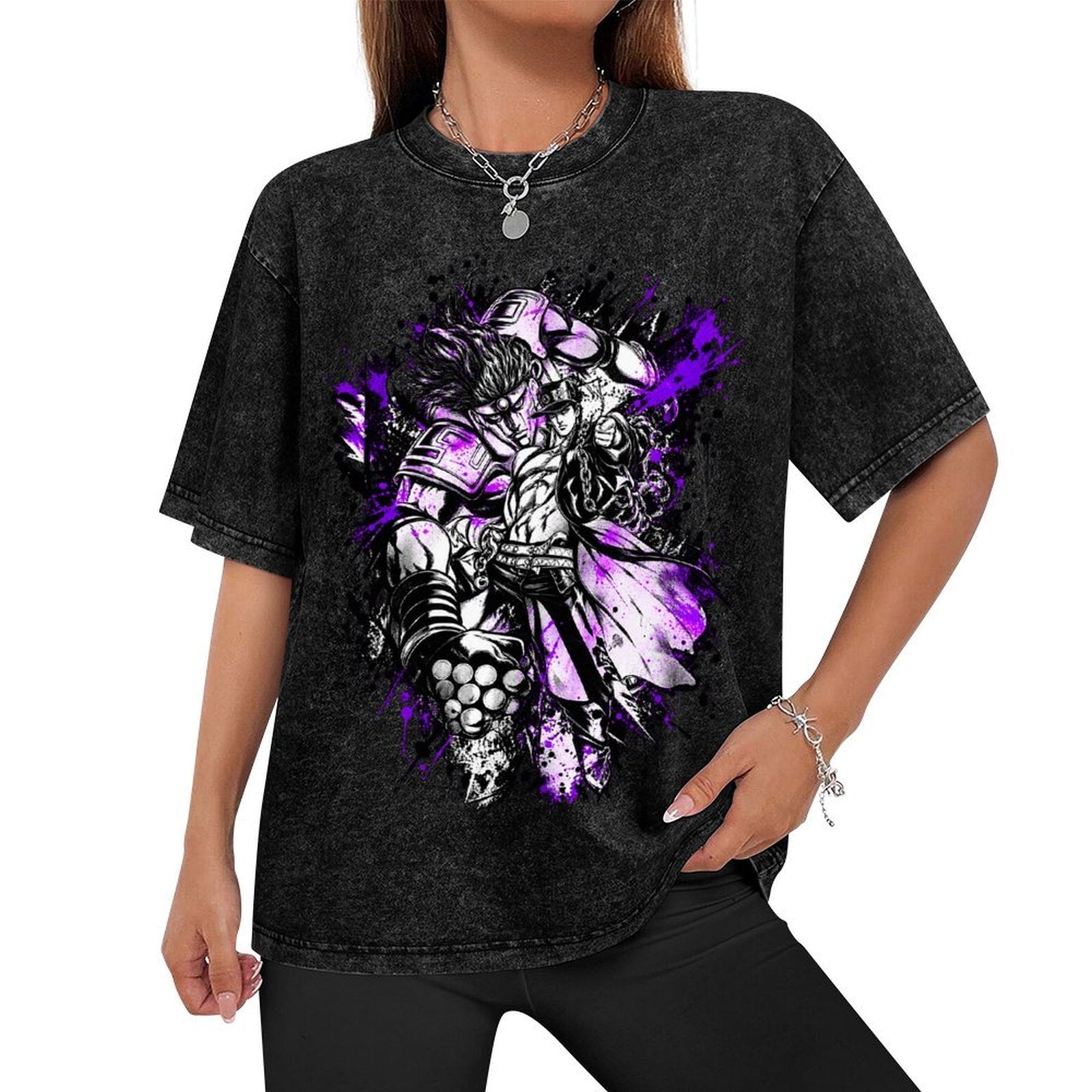 Jotaro Kujo Purple Graphic Tee