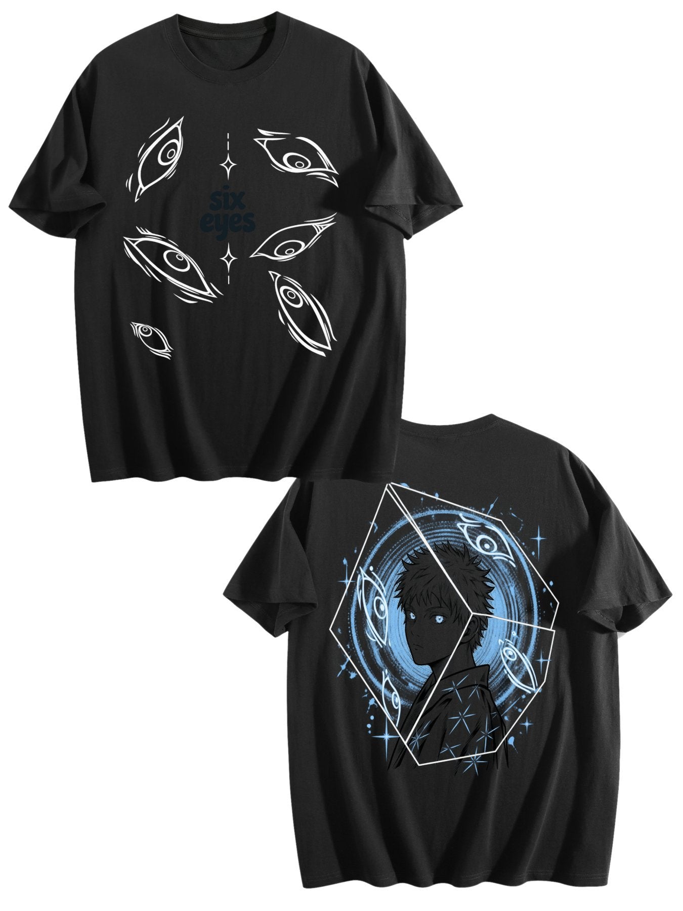 Gojo Satoru Cube Portrait Anime Tee