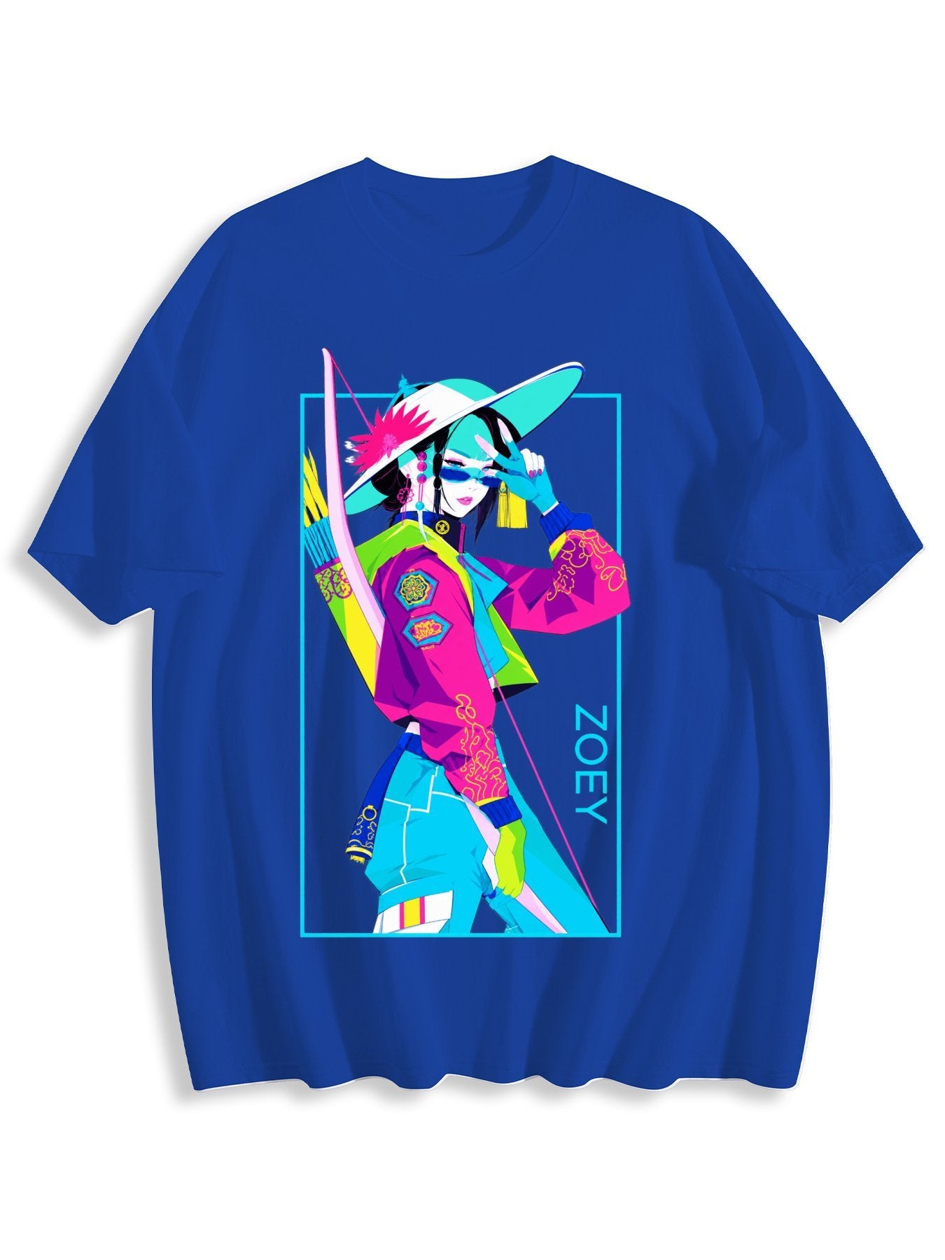 Zoey Neon Pop Art Oversized T-Shirt