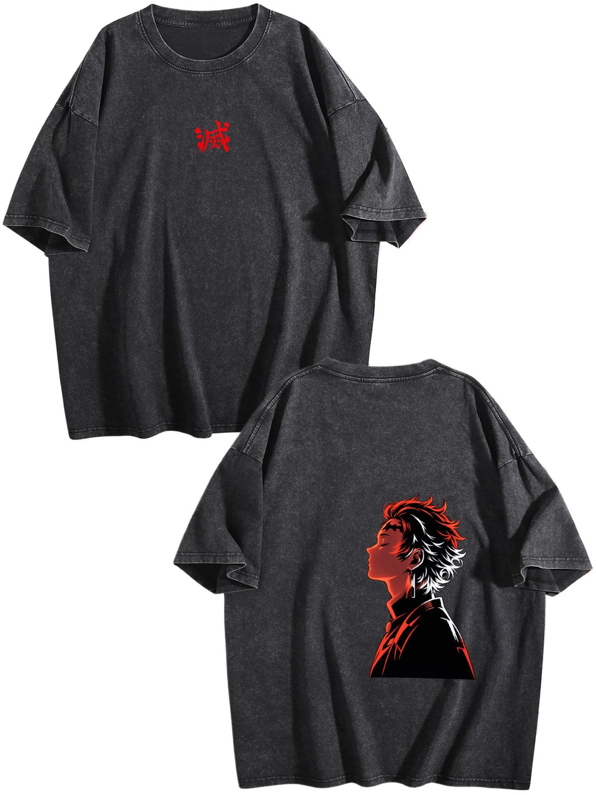 Tanjiro Kamado Red Shadow Graphic Tee