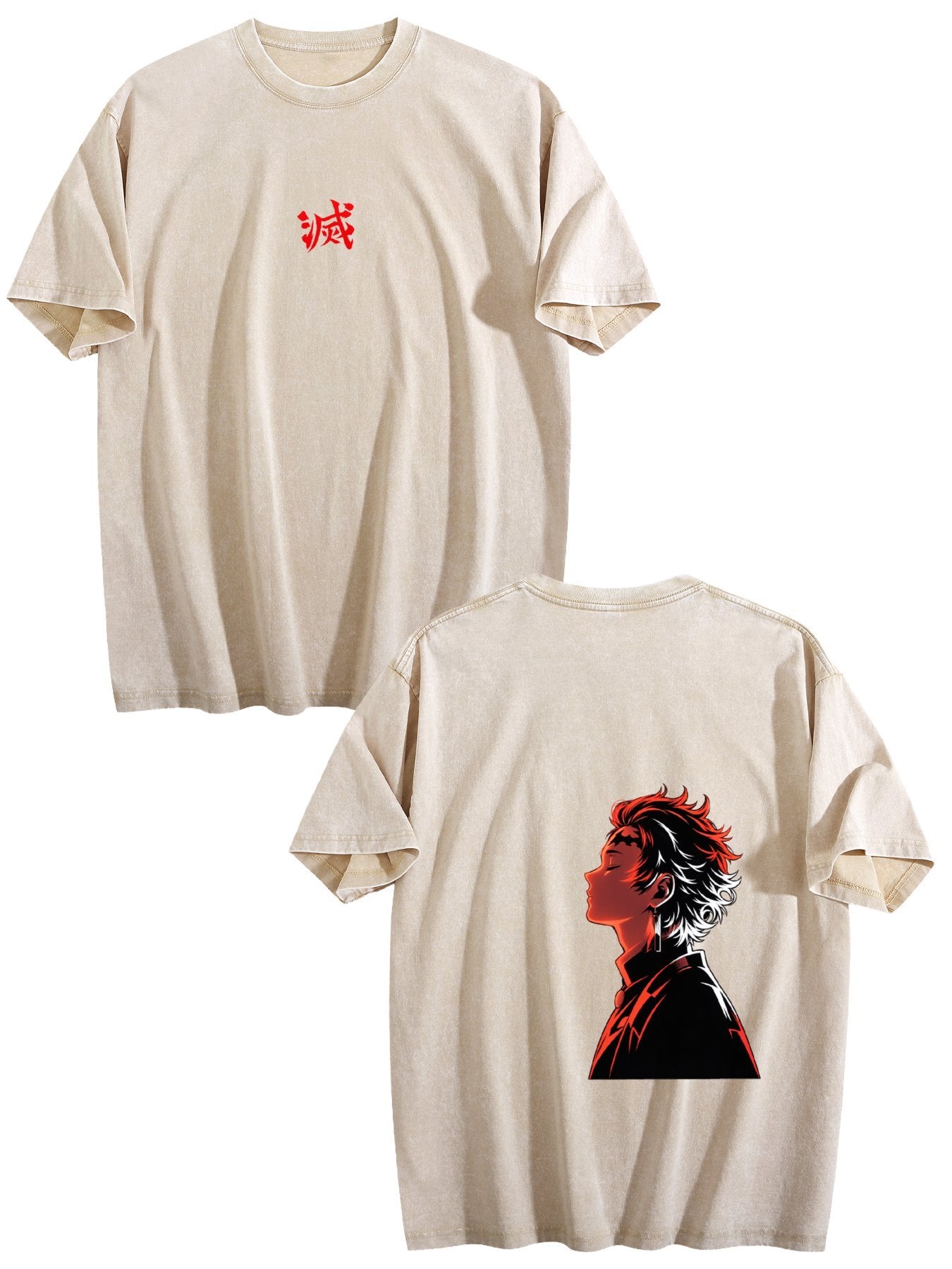 Tanjiro Kamado Red Shadow Graphic Tee